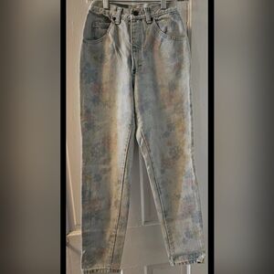 Vintage Zena 1980's Junior Size 7 Printed Jeans